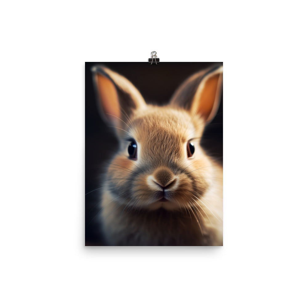 Adorable Dutch Bunny Photo paper poster - PosterfyAI.com