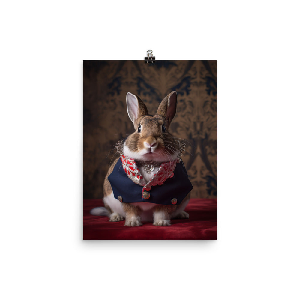 Britannia Petite Bunny with a Stylish Pose Photo paper poster - PosterfyAI.com