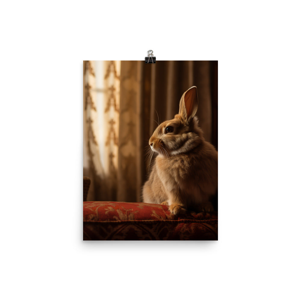 Britannia Petite Bunny in a Cozy Setting Photo paper poster - PosterfyAI.com