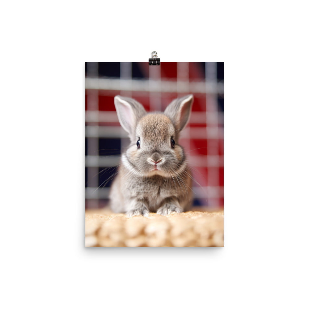 Adorable Britannia Petite Bunny Photo paper poster - PosterfyAI.com