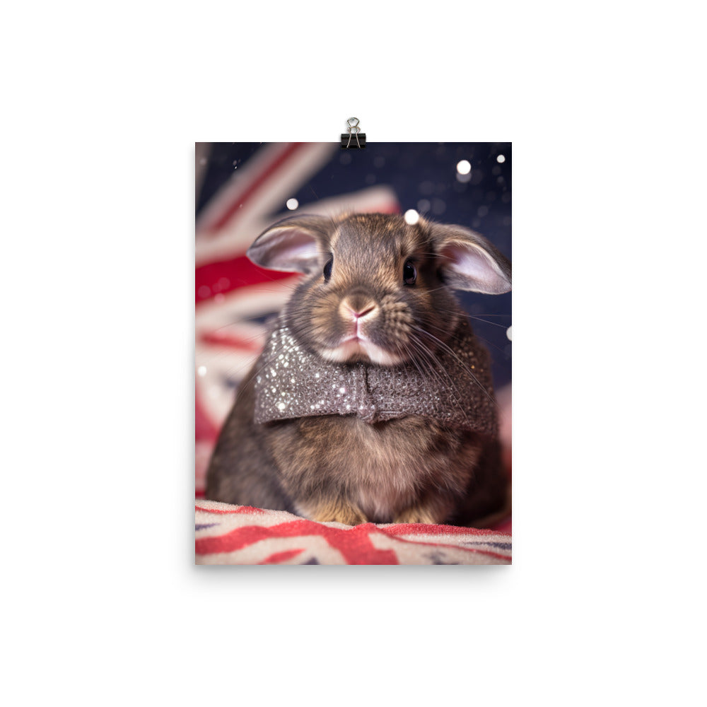 Adorable Britannia Petite Bunny Photo paper poster - PosterfyAI.com