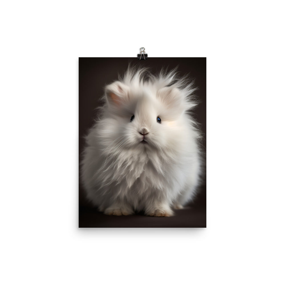 Fluffy Angora Bunny Photo paper poster - PosterfyAI.com
