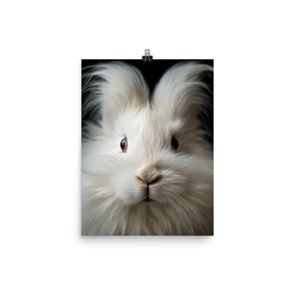 Charming Angora Bunny Photo paper poster - PosterfyAI.com