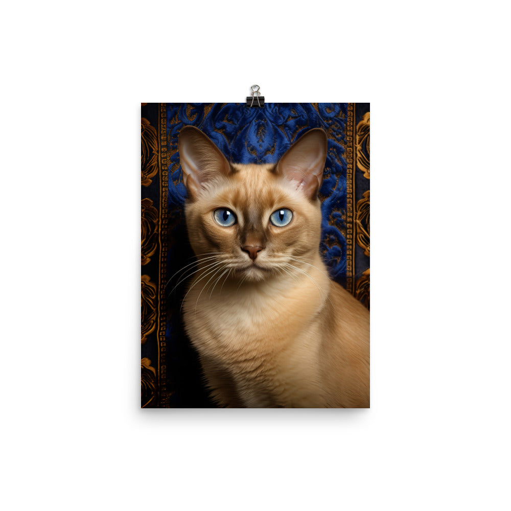 Luxurious Coat of Tonkinese Cat Photo paper poster - PosterfyAI.com