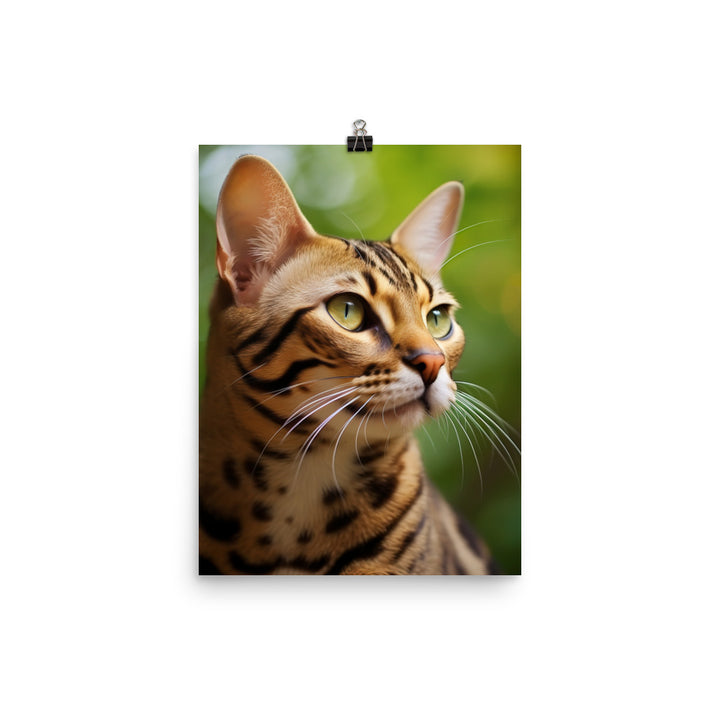 Wild Beauty of Ocicat Cat Photo paper poster - PosterfyAI.com