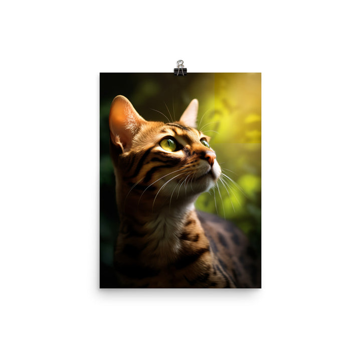 Wild Beauty of Ocicat Cat Photo paper poster - PosterfyAI.com