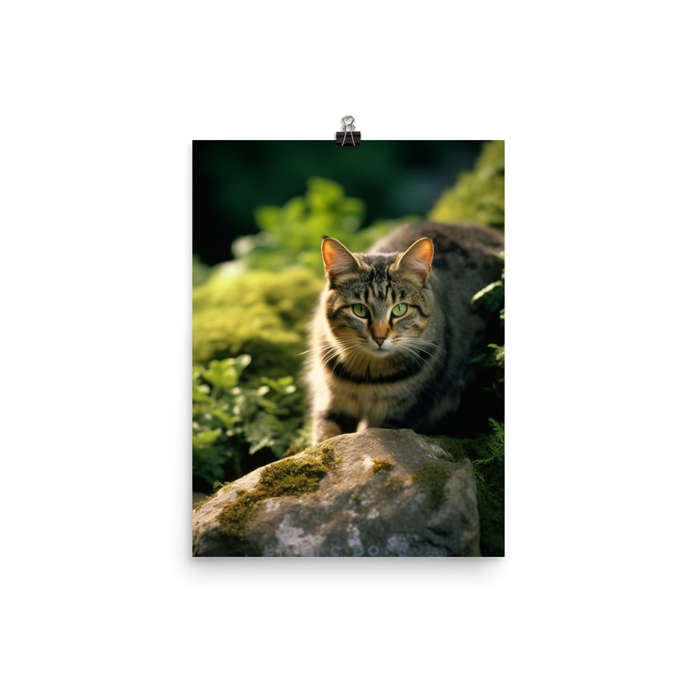 Natural Beauty of Manx Cat Photo paper poster - PosterfyAI.com