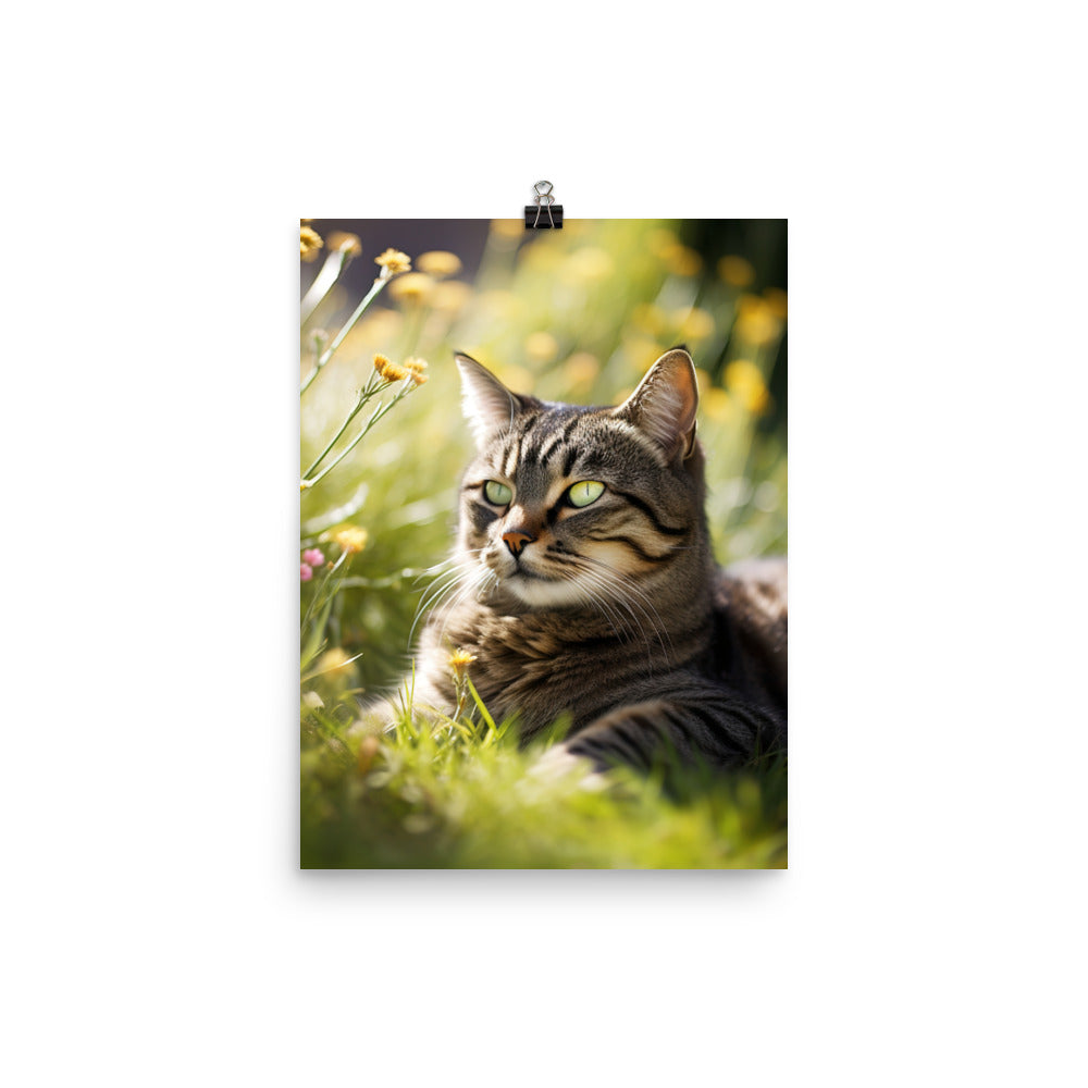 Natural Beauty of Manx Cat Photo paper poster - PosterfyAI.com