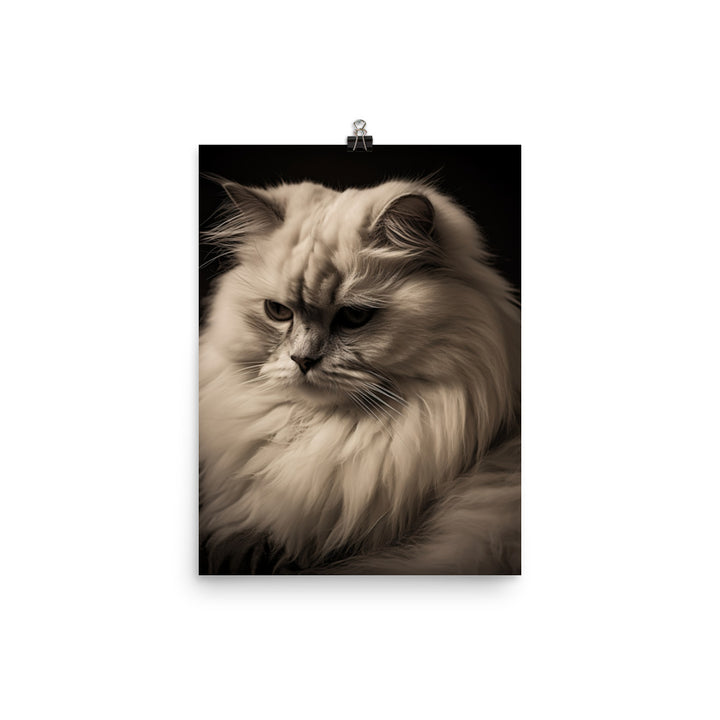 Luxurious Fur of Himalayan Cat Photo paper poster - PosterfyAI.com