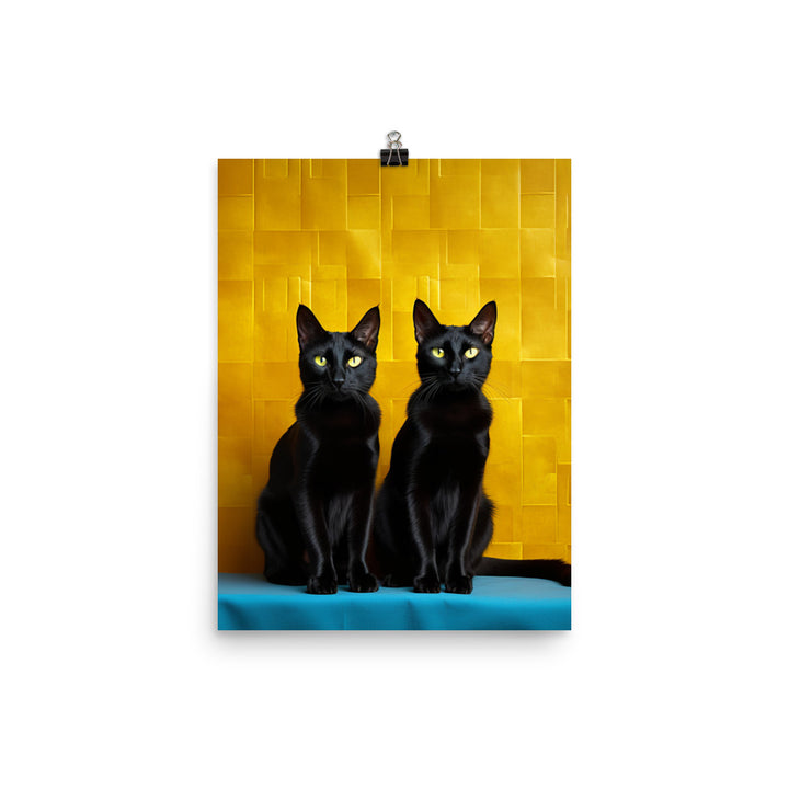 Striking Contrast of Bombay Cat Photo paper poster - PosterfyAI.com