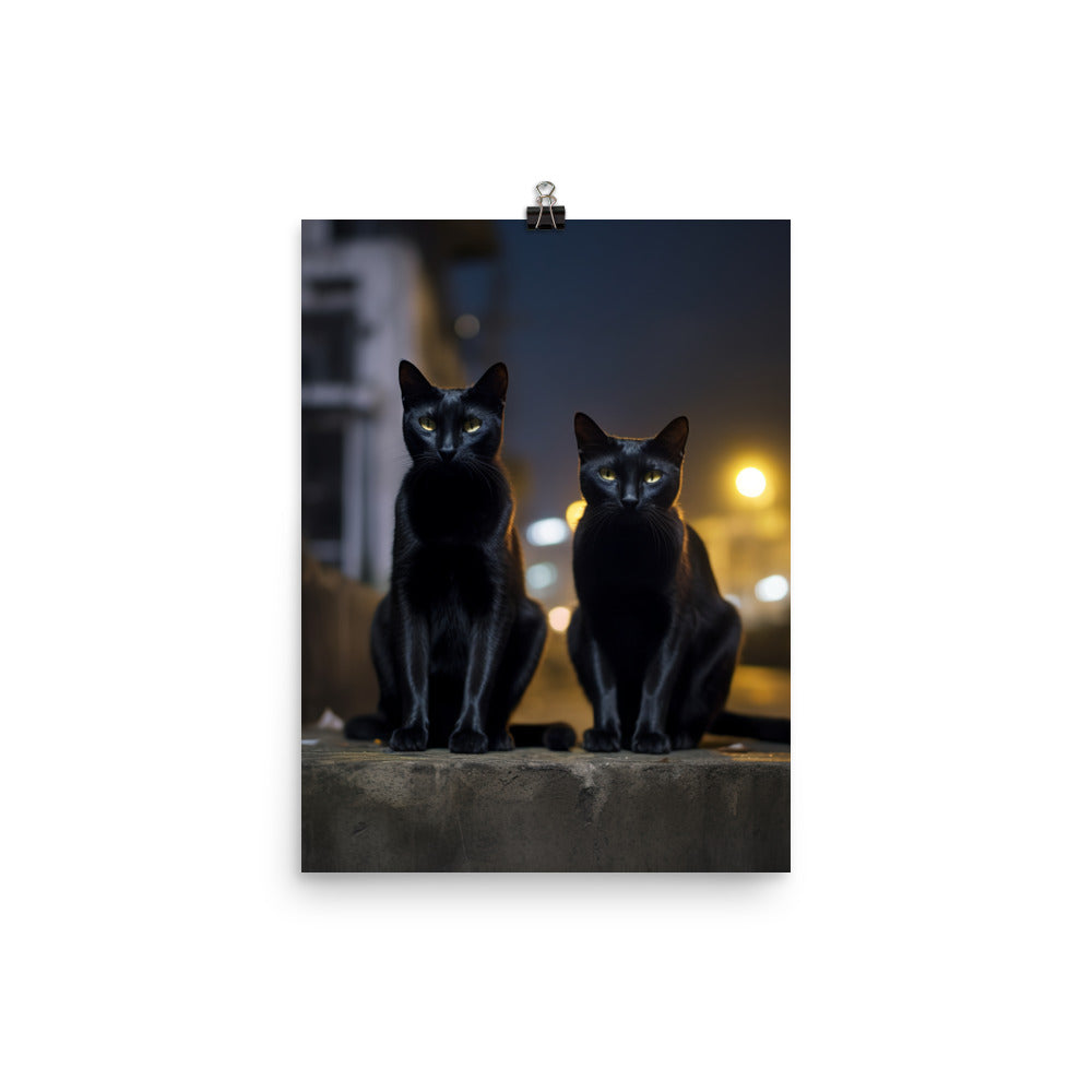 Elegance of Bombay Cat Photo paper poster - PosterfyAI.com