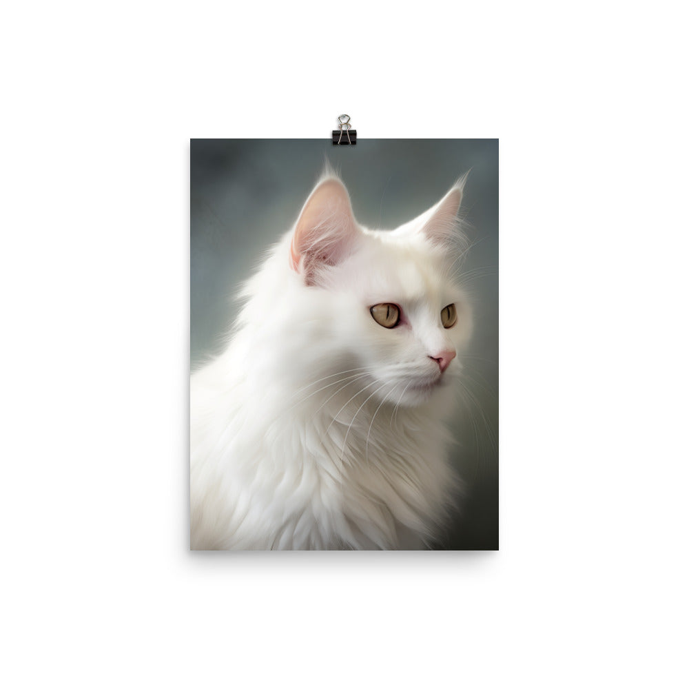 Turkish Angora Cat Photo paper poster - PosterfyAI.com