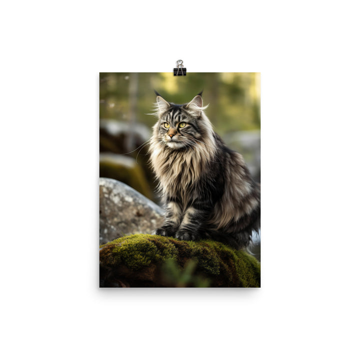 Norwegian Forest Cat Photo paper poster - PosterfyAI.com