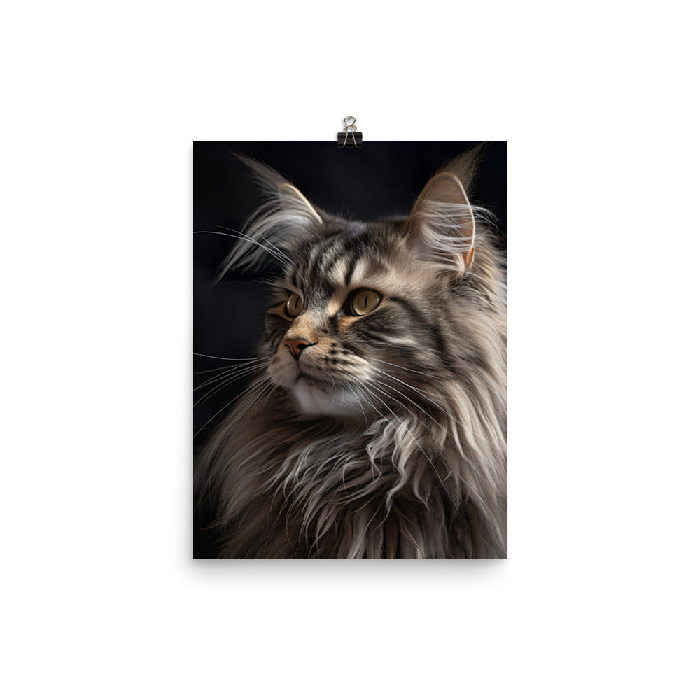 Norwegian Forest Cat Photo paper poster - PosterfyAI.com