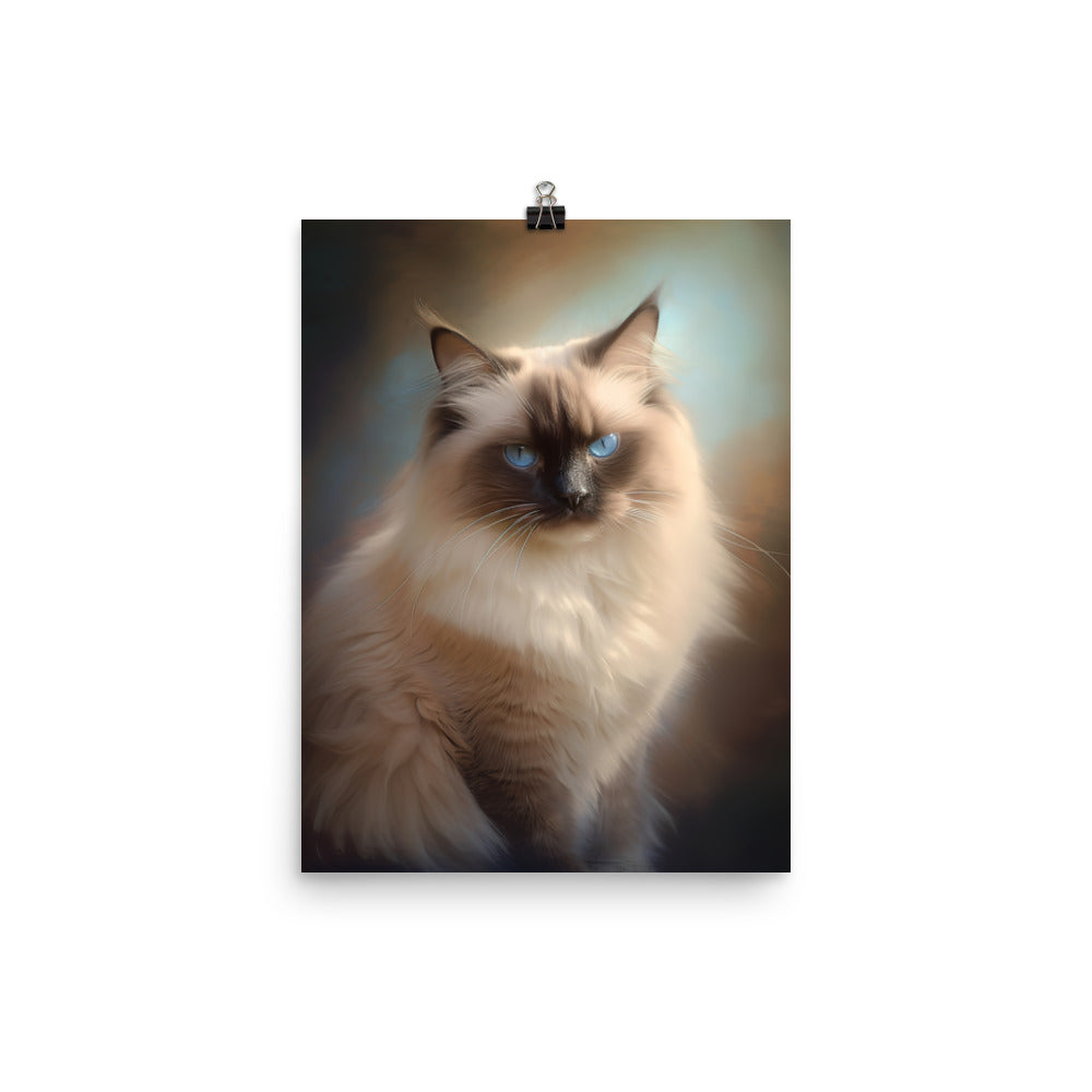 Birman Cat Photo paper poster - PosterfyAI.com