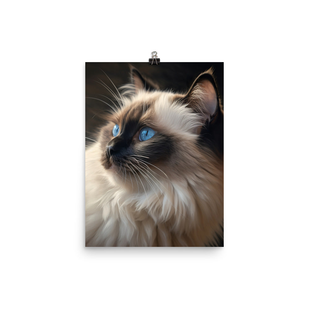 Birman Cat Photo paper poster - PosterfyAI.com