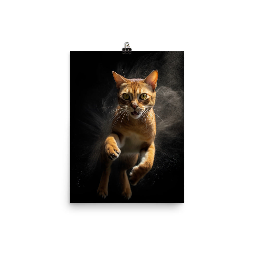 Abyssinian Cat Photo paper poster - PosterfyAI.com