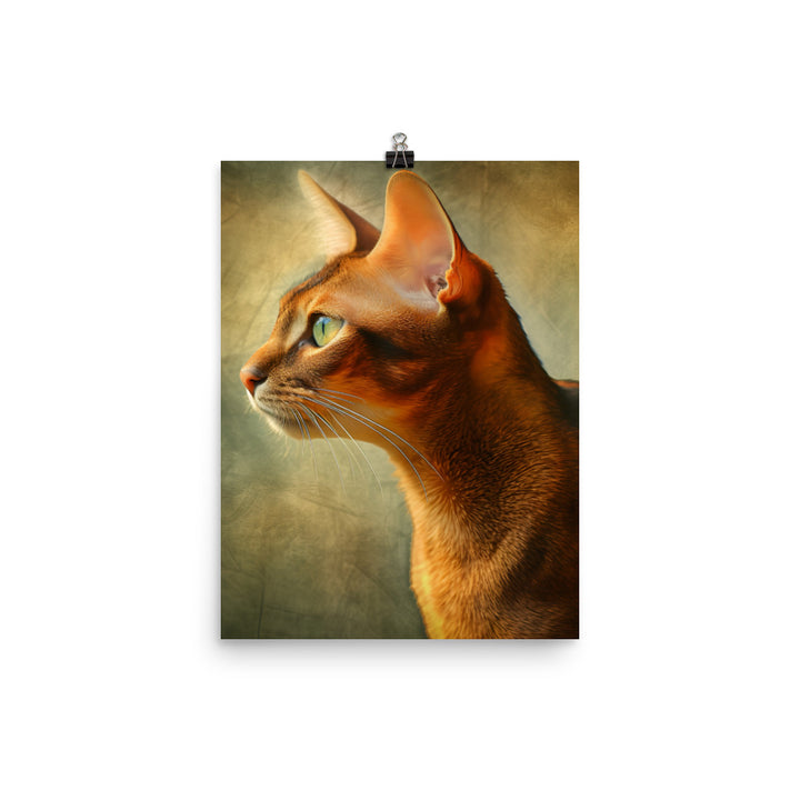 Abyssinian Cat Photo paper poster - PosterfyAI.com