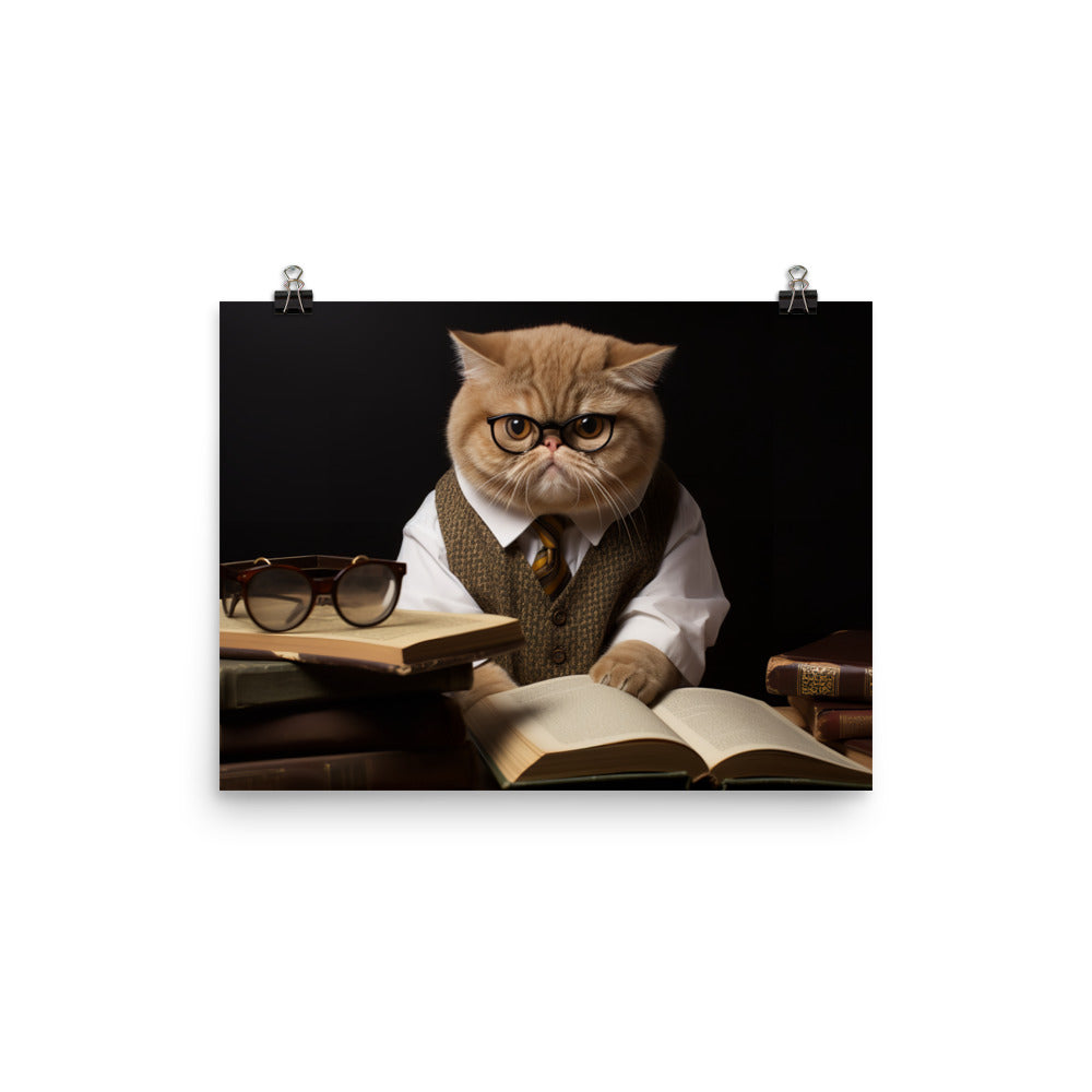Exotic Shorthair Student Photo paper poster - PosterfyAI.com