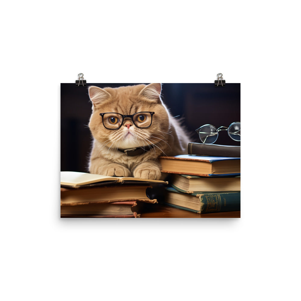 Exotic Shorthair Student Photo paper poster - PosterfyAI.com