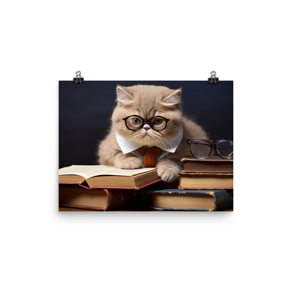 Exotic Shorthair Student Photo paper poster - PosterfyAI.com