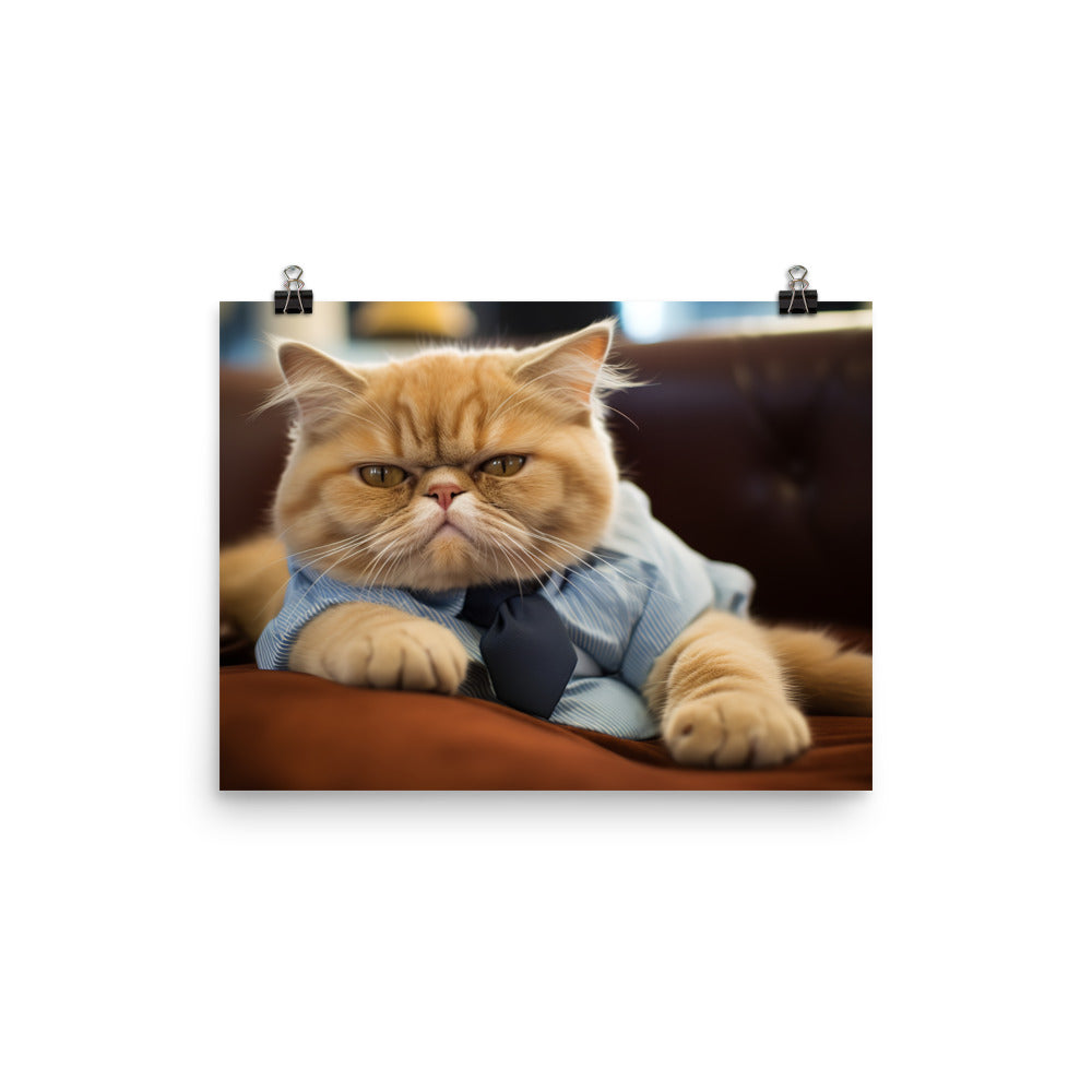 Exotic Shorthair Sales Consultant Photo paper poster - PosterfyAI.com