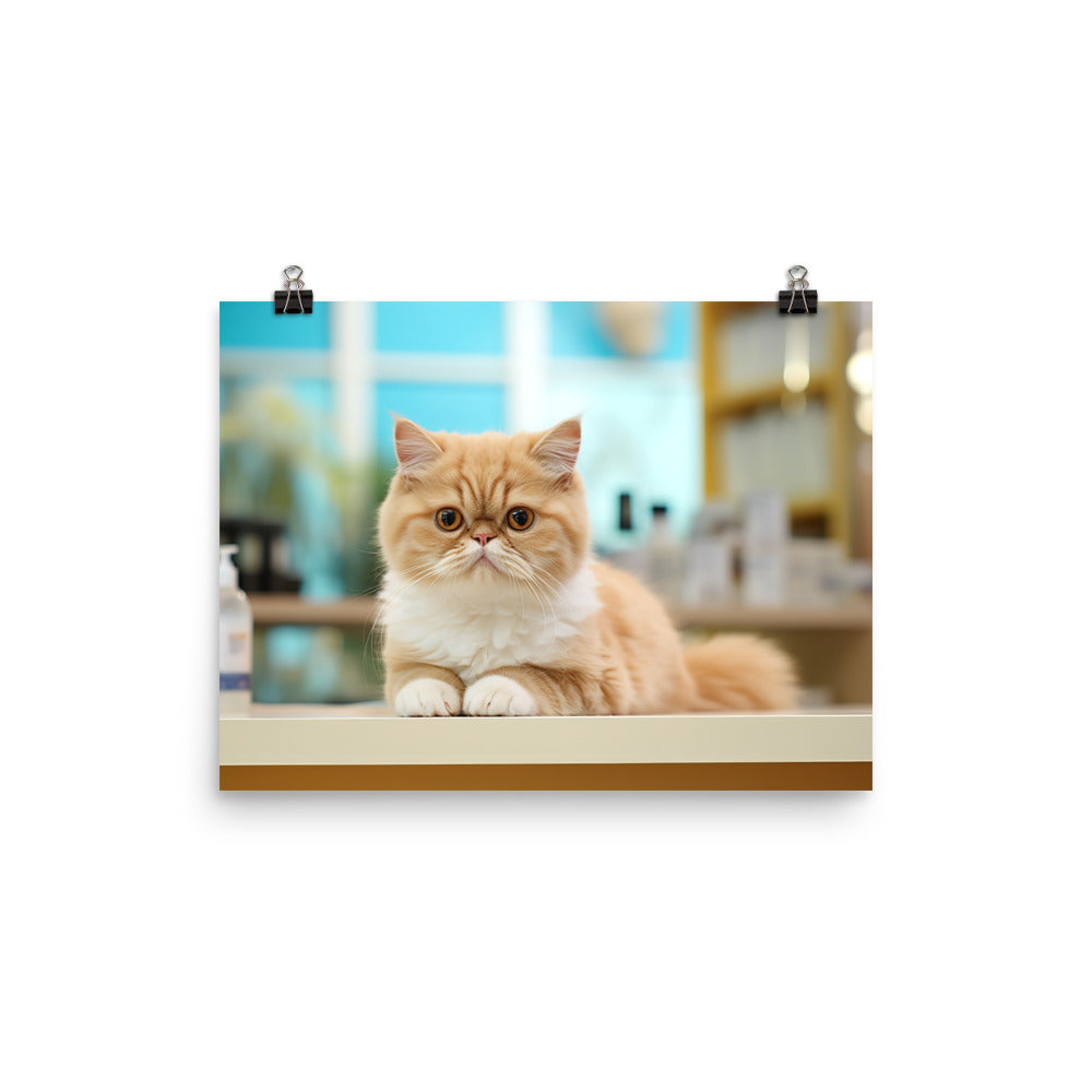 Exotic Shorthair Pharmacist Photo paper poster - PosterfyAI.com