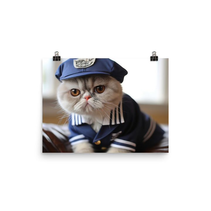 Exotic Shorthair Mail Carrier Photo paper poster - PosterfyAI.com