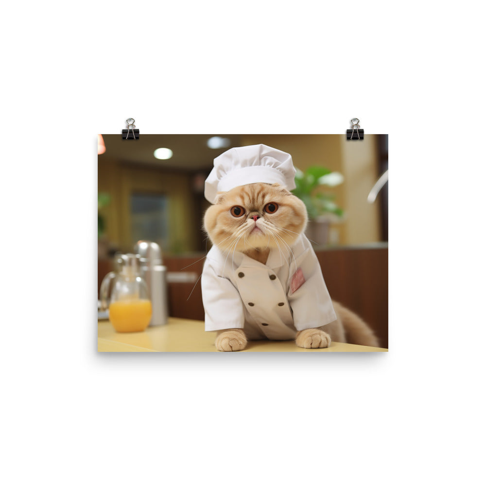 Exotic Shorthair Nurse Photo paper poster - PosterfyAI.com