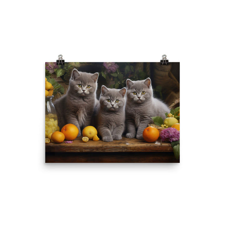 British Shorthair Photo paper poster - PosterfyAI.com