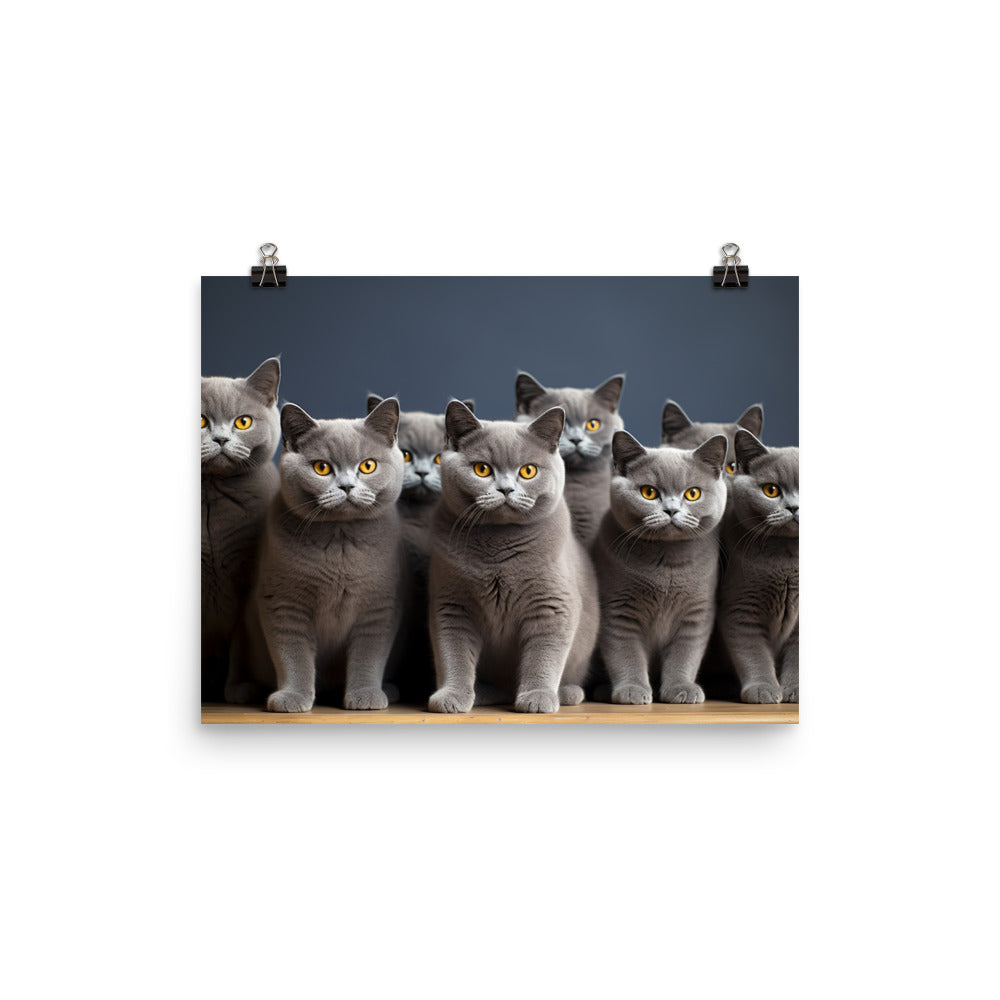 British Shorthair Photo paper poster - PosterfyAI.com