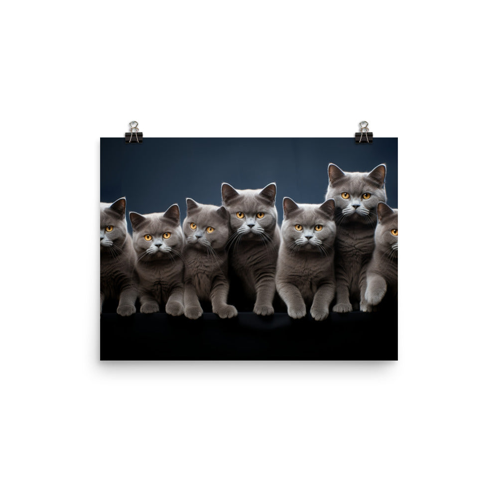 British Shorthair Photo paper poster - PosterfyAI.com