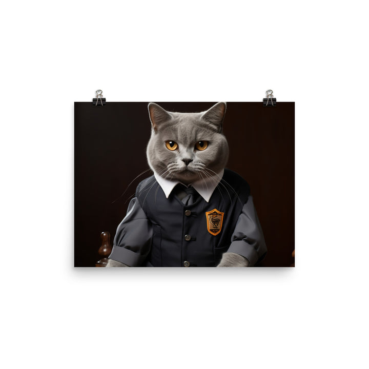 British Shorthair Referee Photo paper poster - PosterfyAI.com