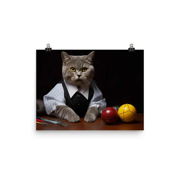 British Shorthair Referee Photo paper poster - PosterfyAI.com