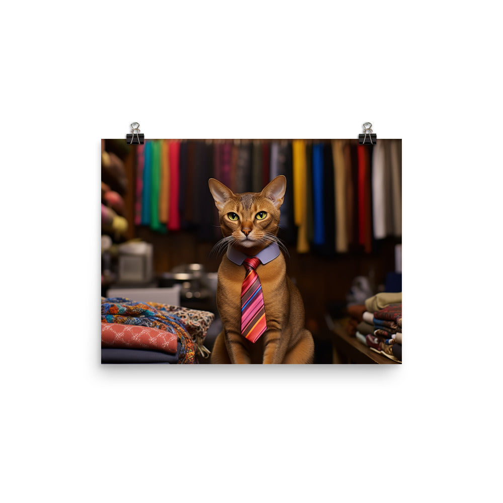 Abyssinian Sales Consultant Photo paper poster - PosterfyAI.com