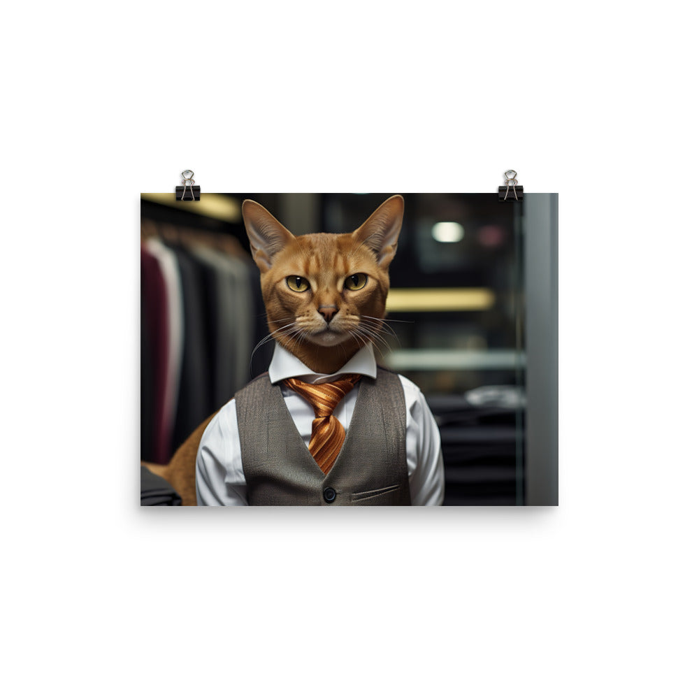 Abyssinian Sales Consultant Photo paper poster - PosterfyAI.com