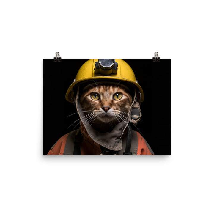 Abyssinian Firefighter Photo paper poster - PosterfyAI.com