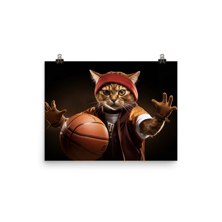 Abyssinian Basketball Player Photo paper poster - PosterfyAI.com