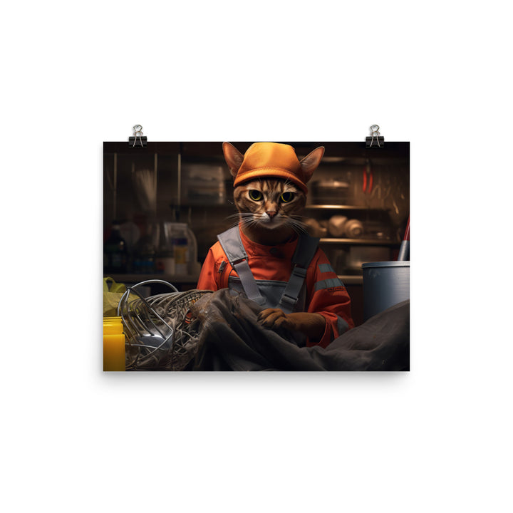 Abyssinian Janitor Photo paper poster - PosterfyAI.com