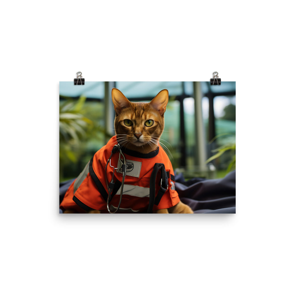 Abyssinian Paramedic Photo paper poster - PosterfyAI.com