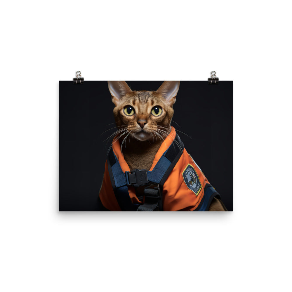 Abyssinian Paramedic Photo paper poster - PosterfyAI.com