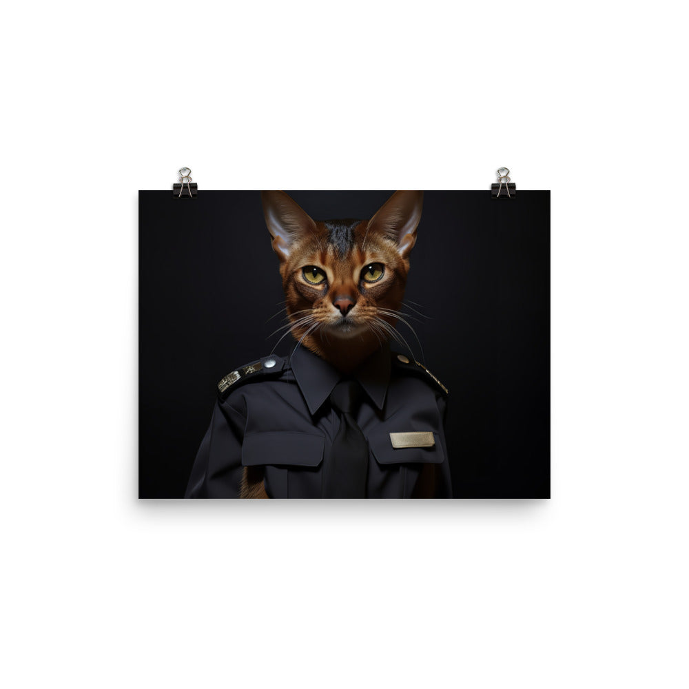Abyssinian Security Officer Photo paper poster - PosterfyAI.com