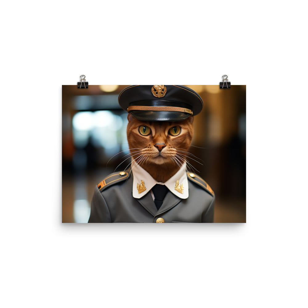 Abyssinian Security Officer Photo paper poster - PosterfyAI.com