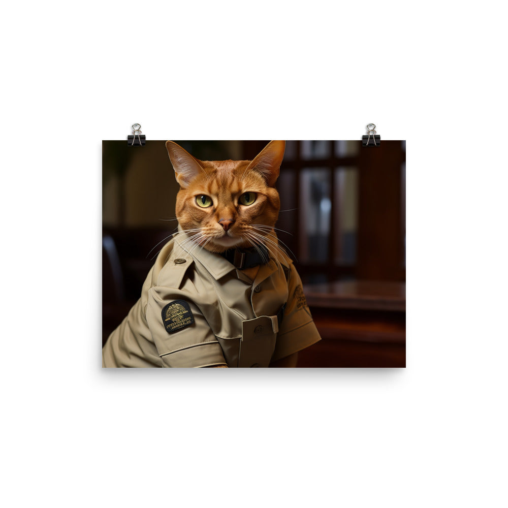 Abyssinian Security Officer Photo paper poster - PosterfyAI.com