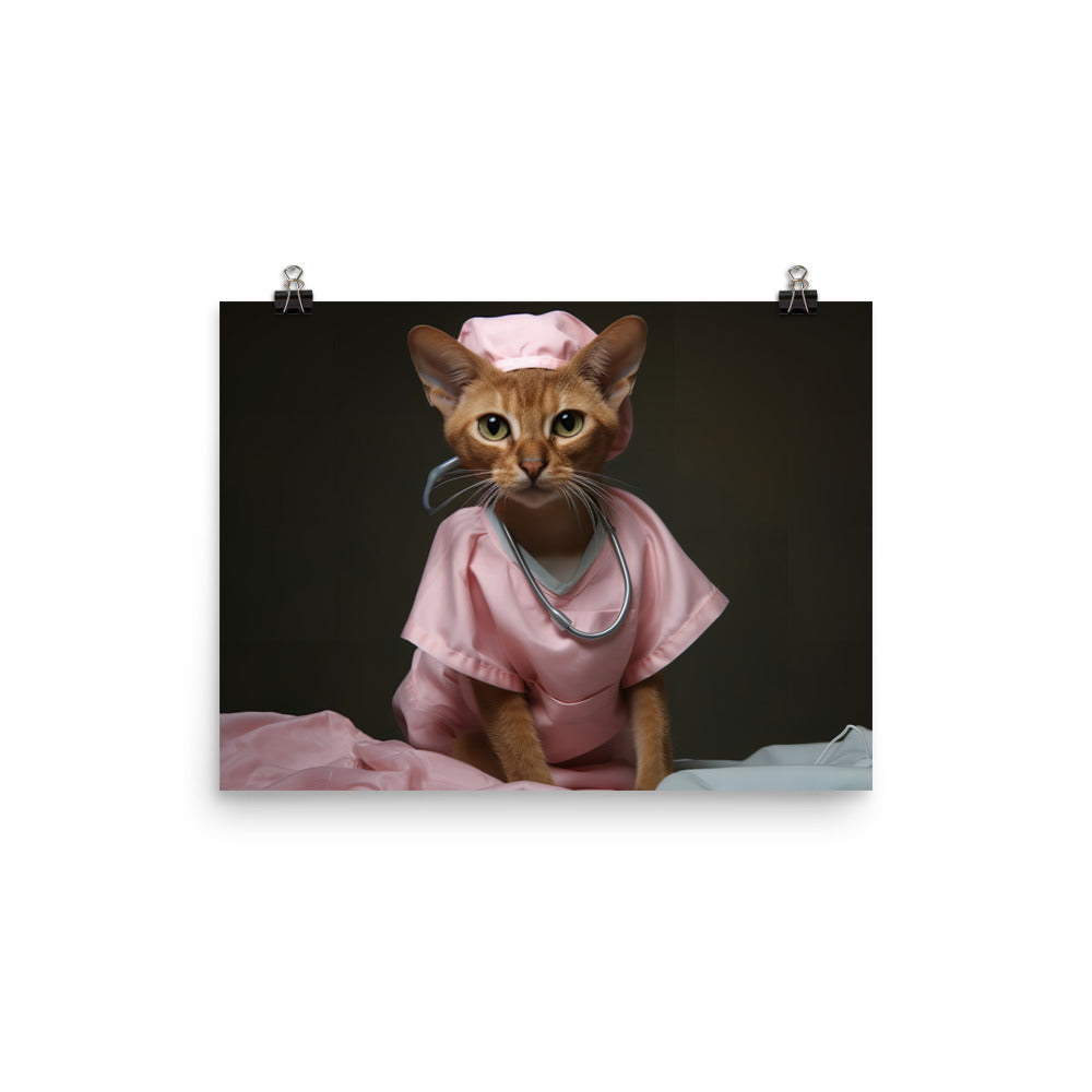 Abyssinian Nurse Photo paper poster - PosterfyAI.com