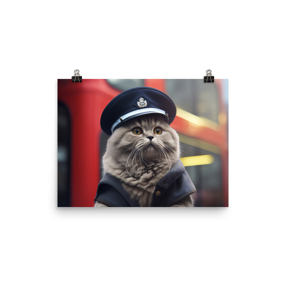 Scottish Fold Transit Operator Photo paper poster - PosterfyAI.com