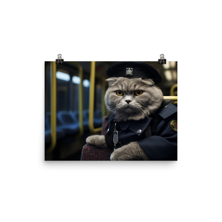 Scottish Fold Transit Operator Photo paper poster - PosterfyAI.com