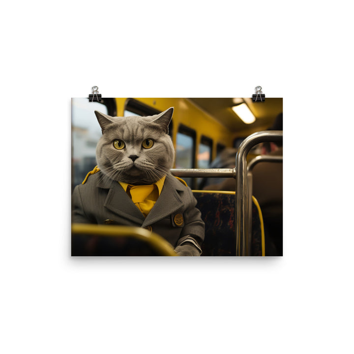 Scottish Fold Transit Operator Photo paper poster - PosterfyAI.com