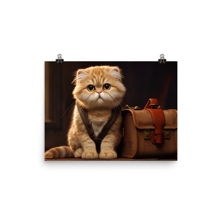 Scottish Fold Student Photo paper poster - PosterfyAI.com