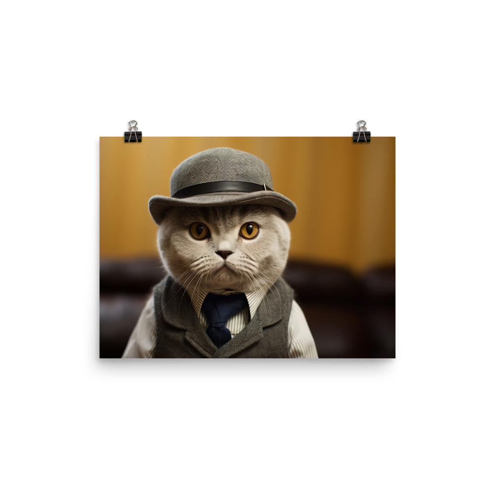 Scottish Fold Sales Consultant Photo paper poster - PosterfyAI.com